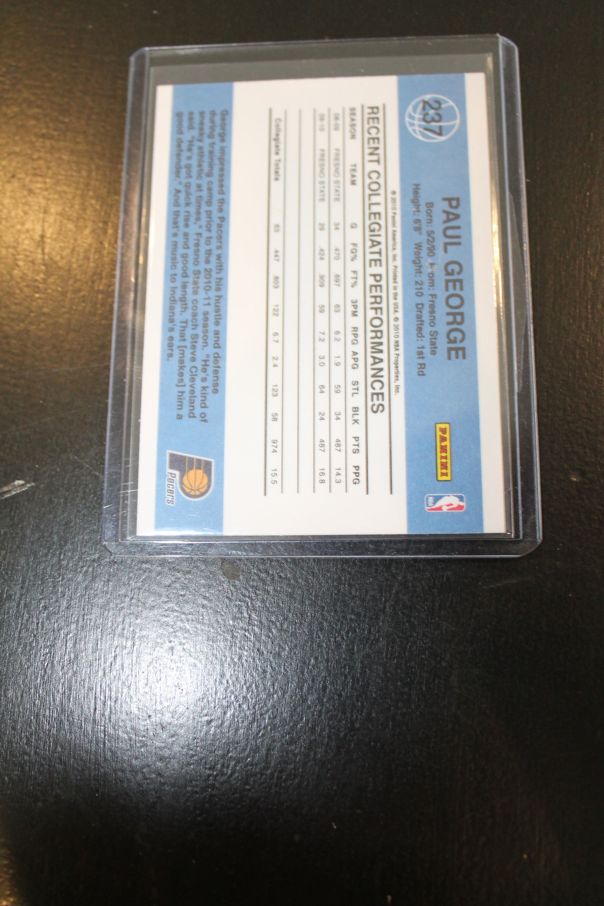 Paul George 2010-11 Donruss Rookie Card