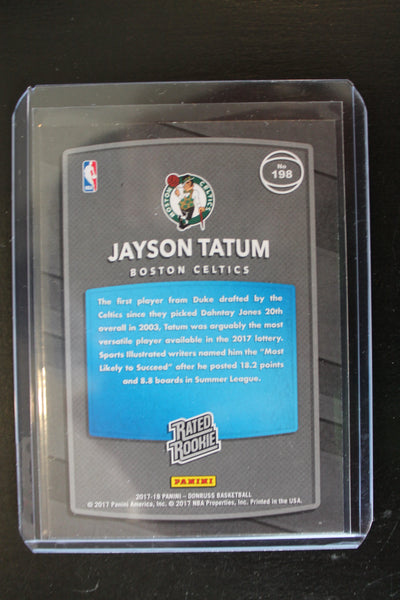 Jayson Tatum 2017-18 Panini Donruss Rookie Card