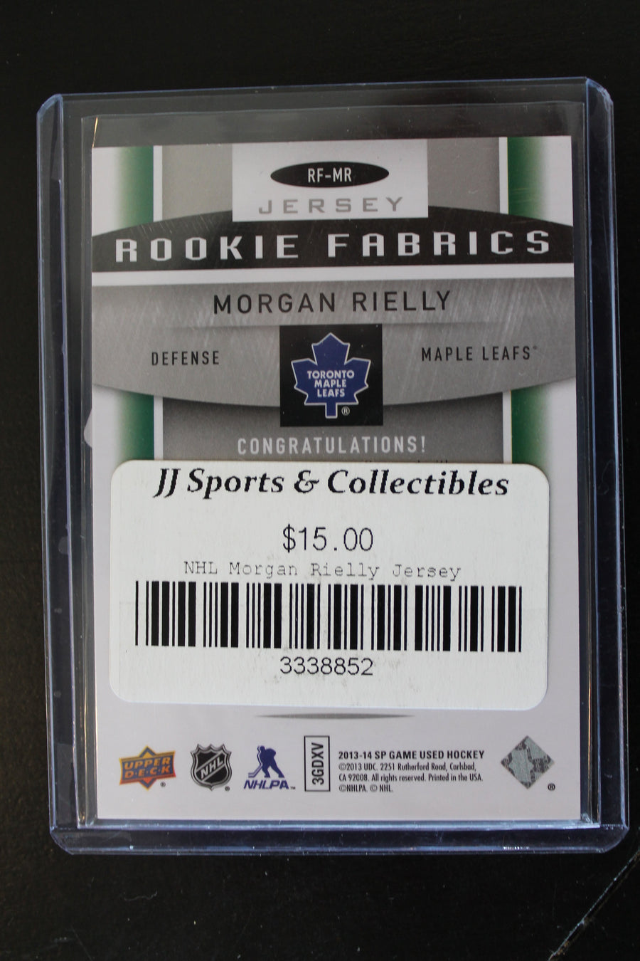 Morgan Rielly 2013-14 SP Game Used Edition - Rookie Fabrics - Jerseys #RF-MR