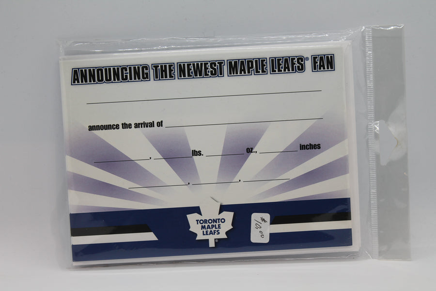 NHL Toronto Maple Leafs Birth Announcement Cards