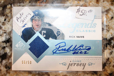 Rick Vaive 2007-08 SP Game Used Edition - Legends Classic Jersey/Auto #HGJ-RV #50/50