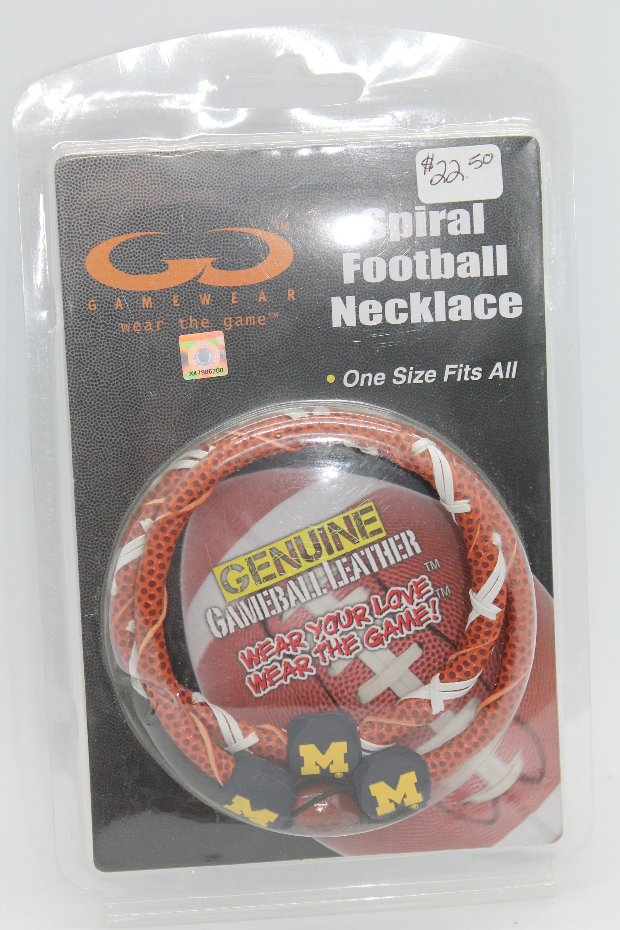 NCAA Michigan Wolverines Football Necklace by Gamewear