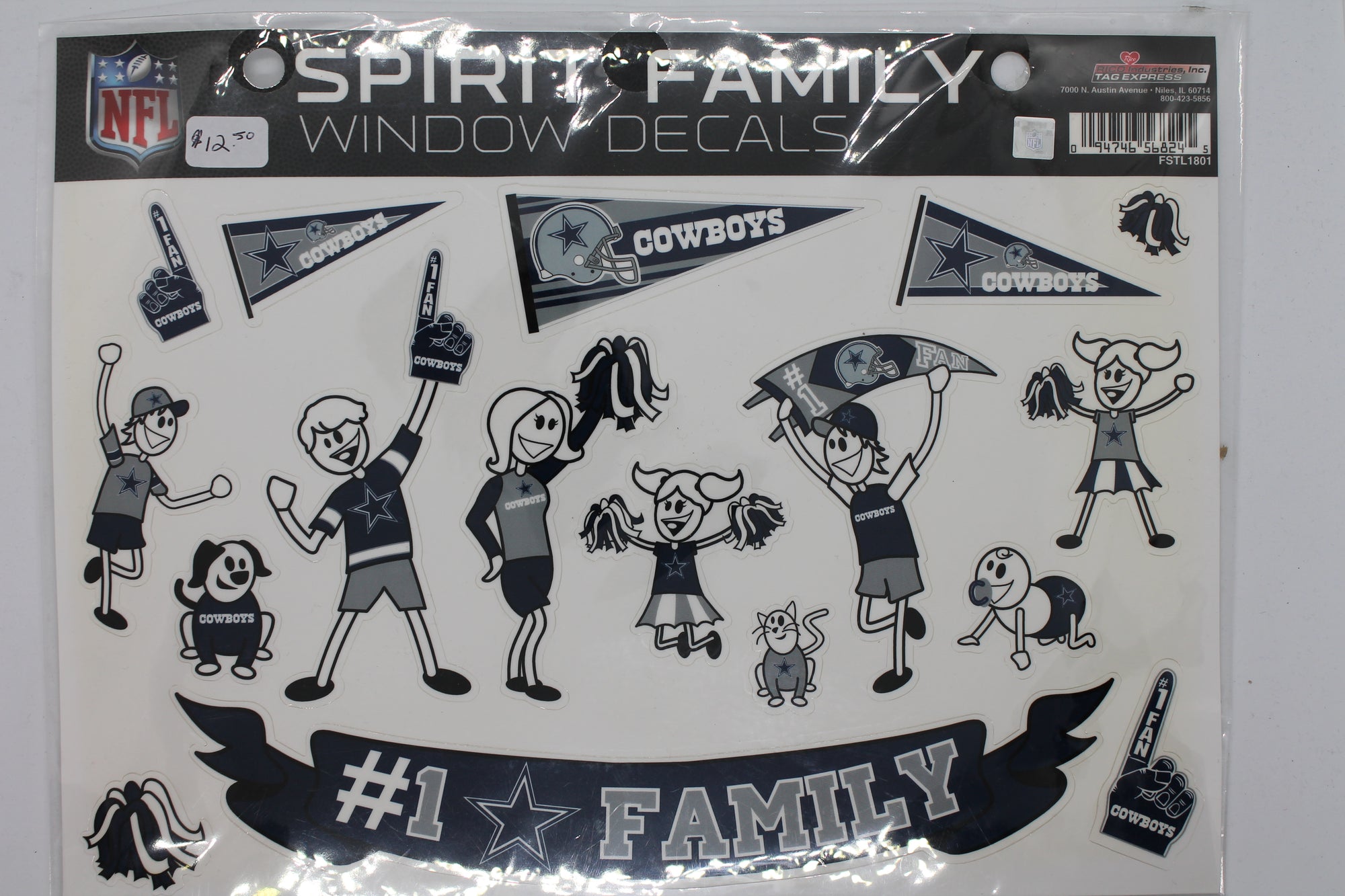 NFL Dallas Cowboys Spirit Family Window Decals