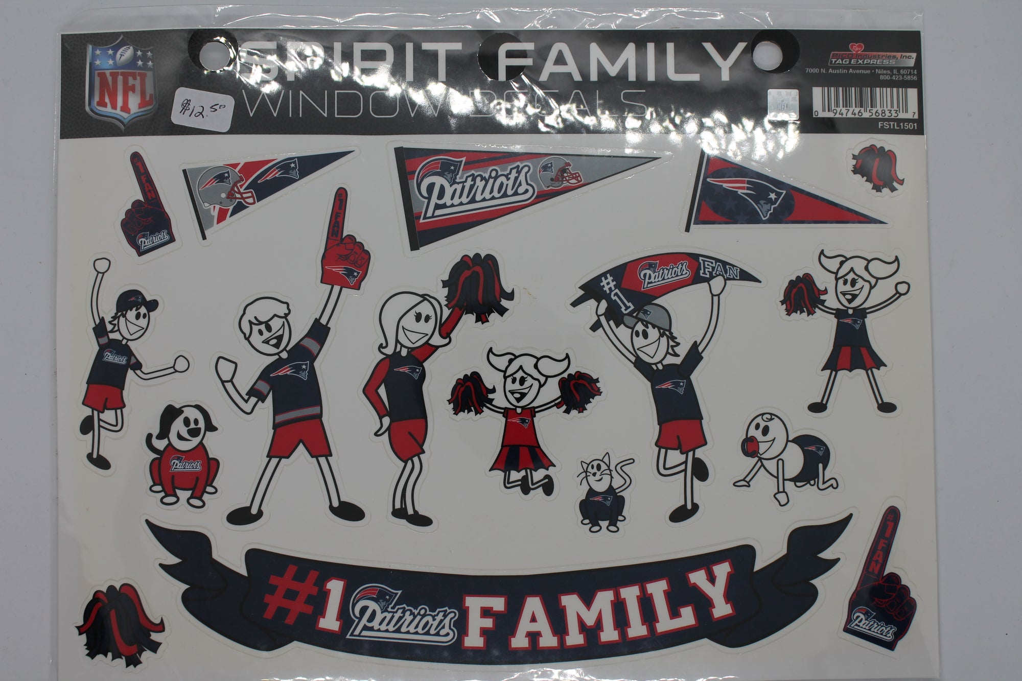 NFL New England Patriots Spirit Family Window Decals