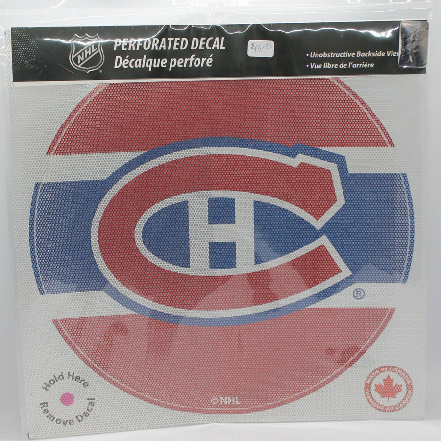 NHL Montreal Canadiens Perforated Car Decal