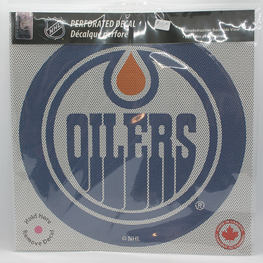 NHL Edmonton Oilers Perforated Car Decal