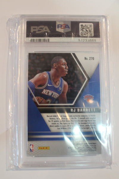 RJ Barrett 2019  Panini Mosaic Graded Rookie Card PSA 9