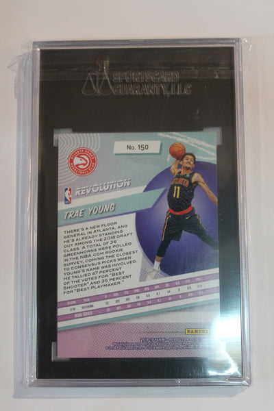 Trae Young 2018-19 Panini Revolution Graded Rookie Card SGC 8.5