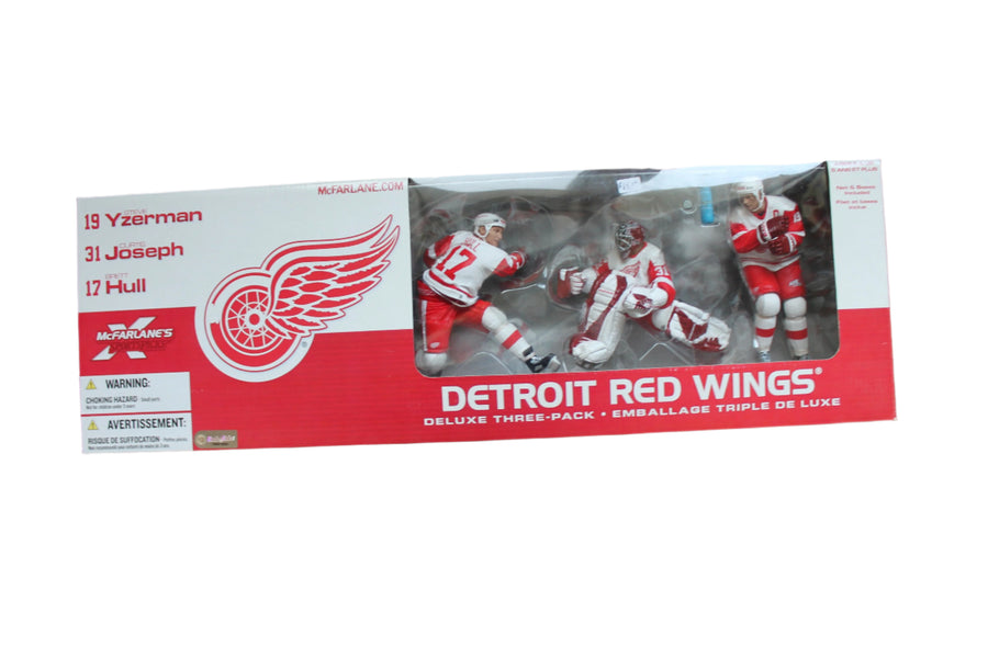 Detroit Red Wings White Jersey Variant 3 Pack McFarlane 2003