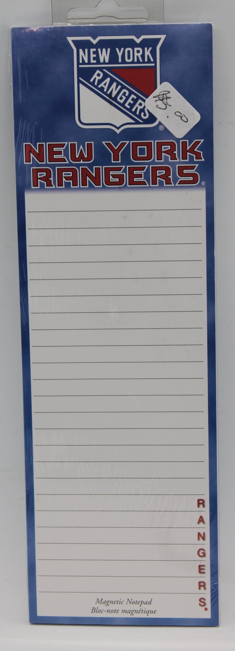 NHL New York Rangers Magnetic Notepad