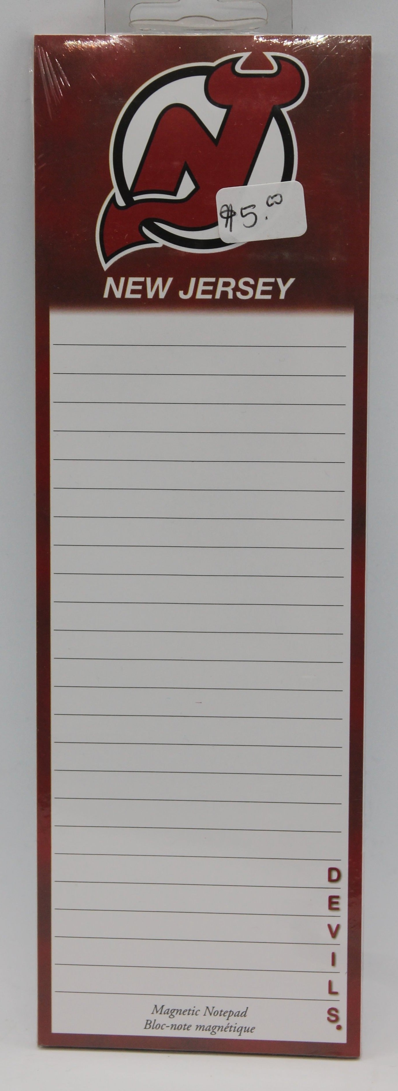 NHL New Jersey Devils Magnetic Notepad