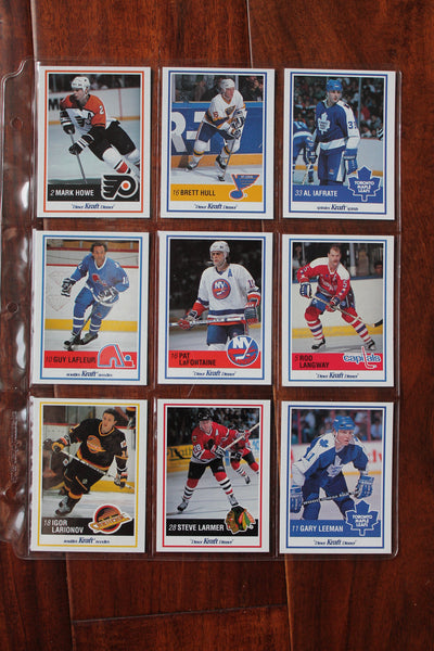 1990-91 Kraft Dinner NHL Hockey Factory Card Set