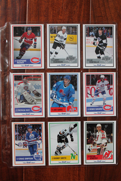 1990-91 Kraft Dinner NHL Hockey Factory Card Set