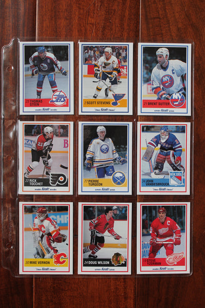 1990-91 Kraft Dinner NHL Hockey Factory Card Set