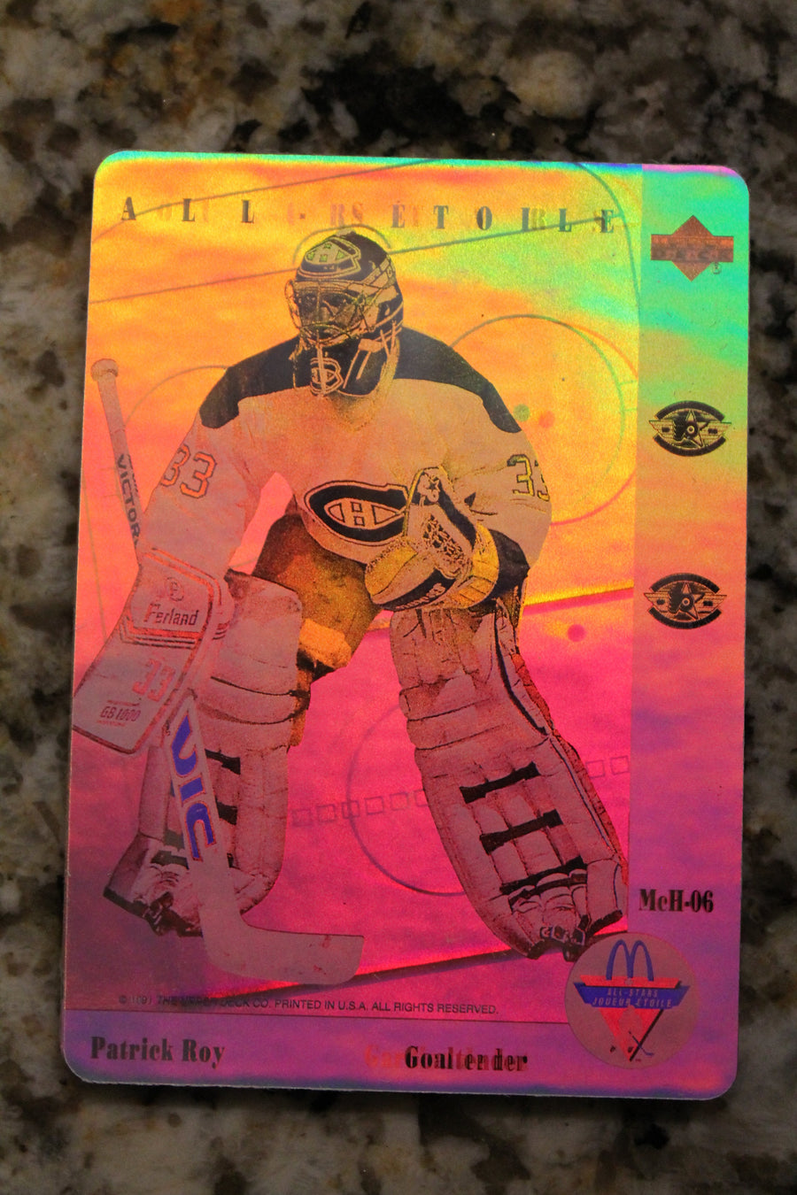 1991-92 McDonalds Upper Deck NHL Hockey 6 Card Hologram Set