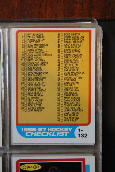 1986-87 O-PEE-CHEE Hockey Complete Set 264/264