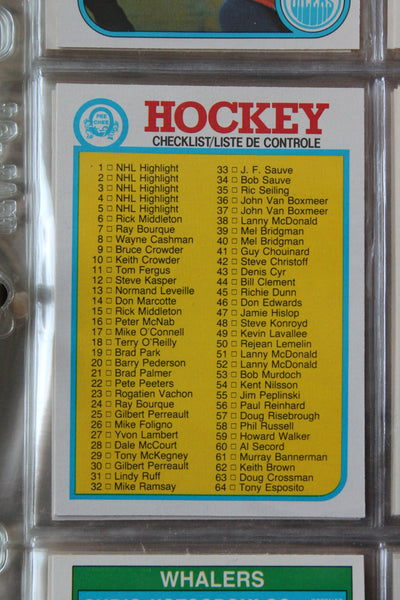 1982-83 O-PEE-CHEE Hockey Complete Set 396/396