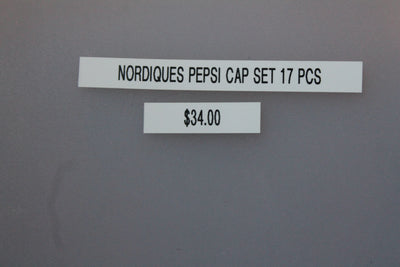 1980-81 Quebec Nordiques Pepsi Caps - 17 Caps