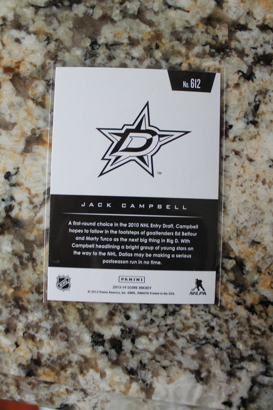 Jack Campbell 2013-14 Score Hot Rookies Rookie Card