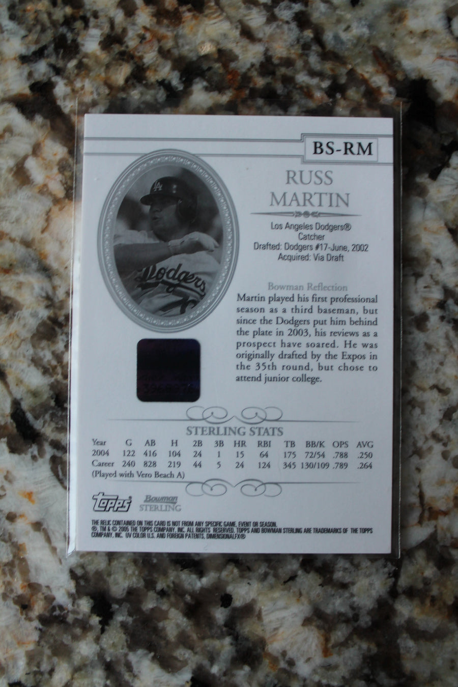 Russell Martin 2005 Bowman Sterling Rookie Card