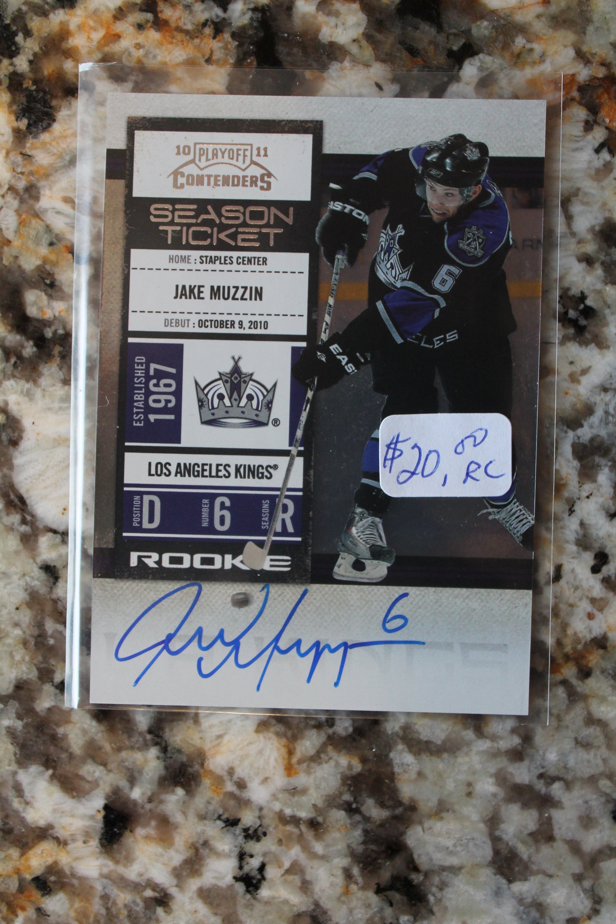 Jake Muzzin 2010-11 Panini Playoff Contenders Rookie Ticket Rookie Card