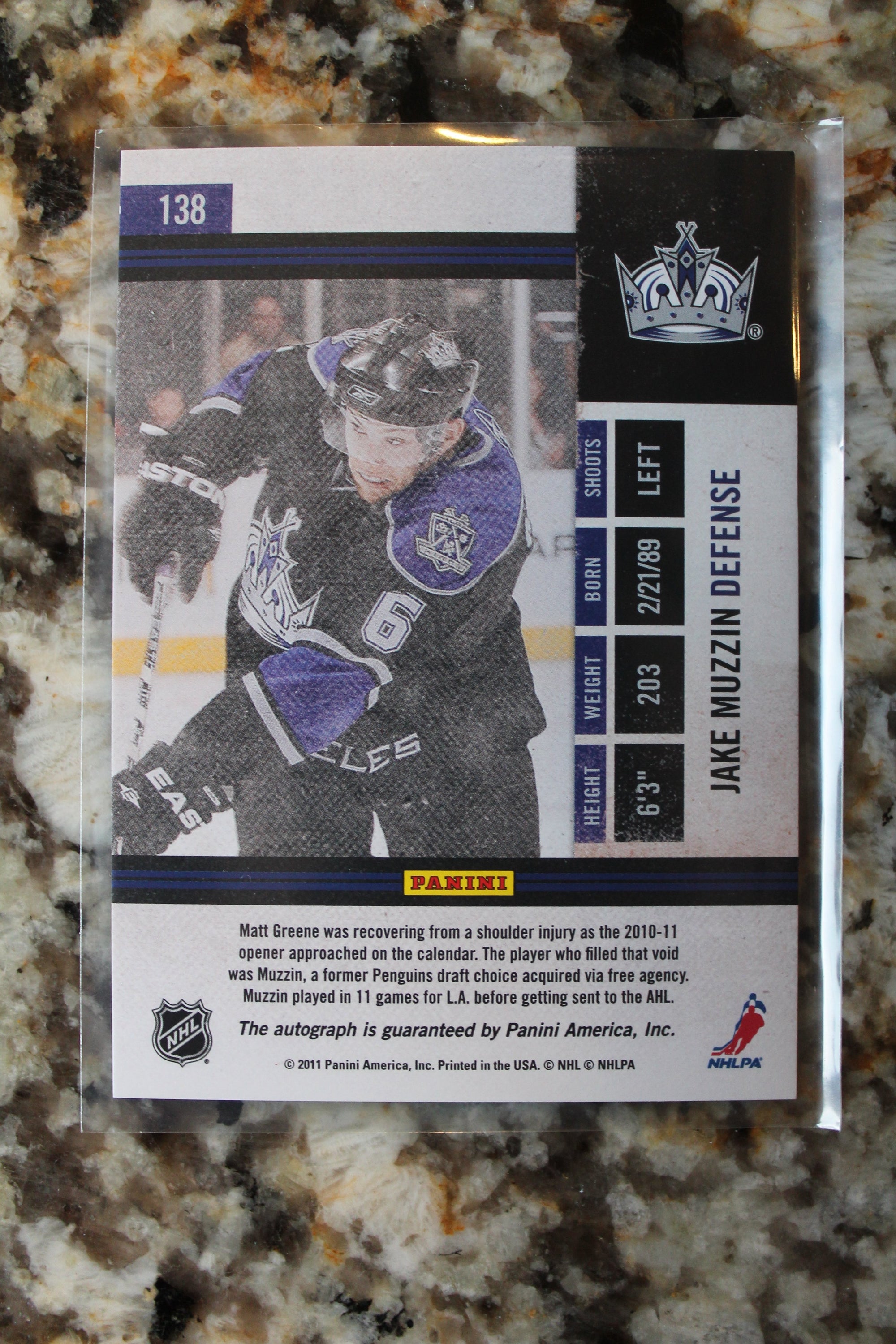 Jake Muzzin 2010-11 Panini Playoff Contenders Rookie Ticket Rookie Card
