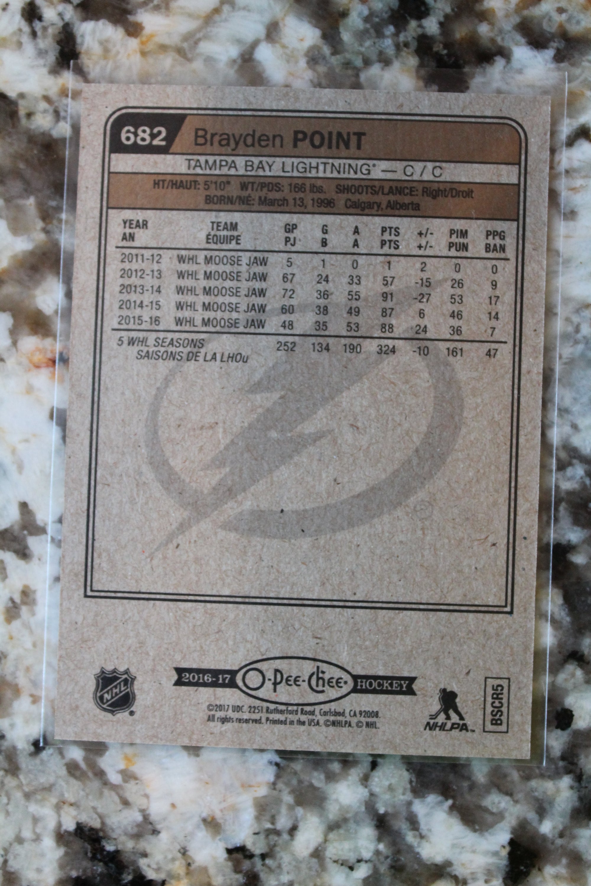 Brayden Point 2016-17 O-Pee-Chee Update - Marquee Rookies Rookie Card