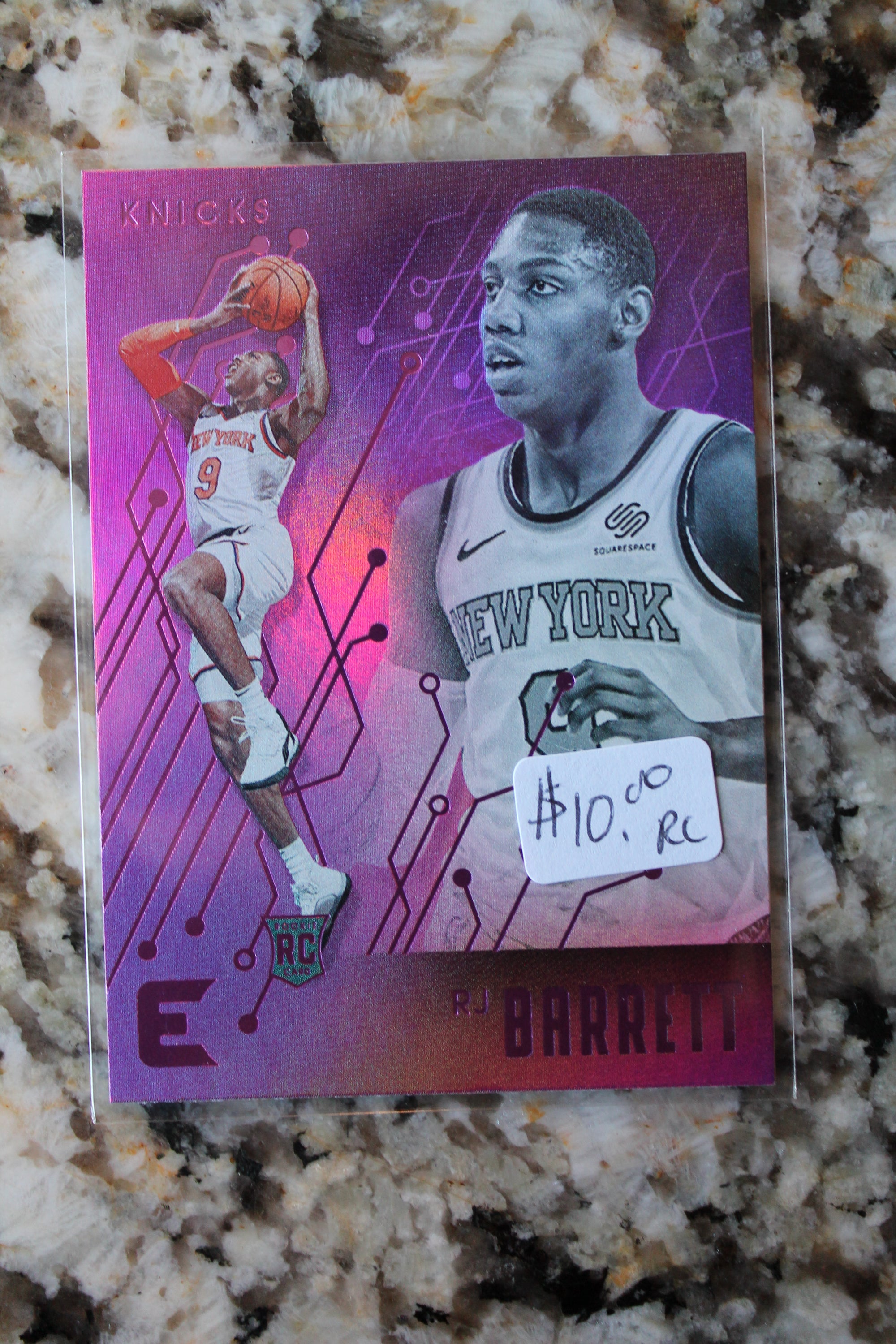 RJ Barrett 2019-20 Panini Chronicles Essentials Pink Rookie Card