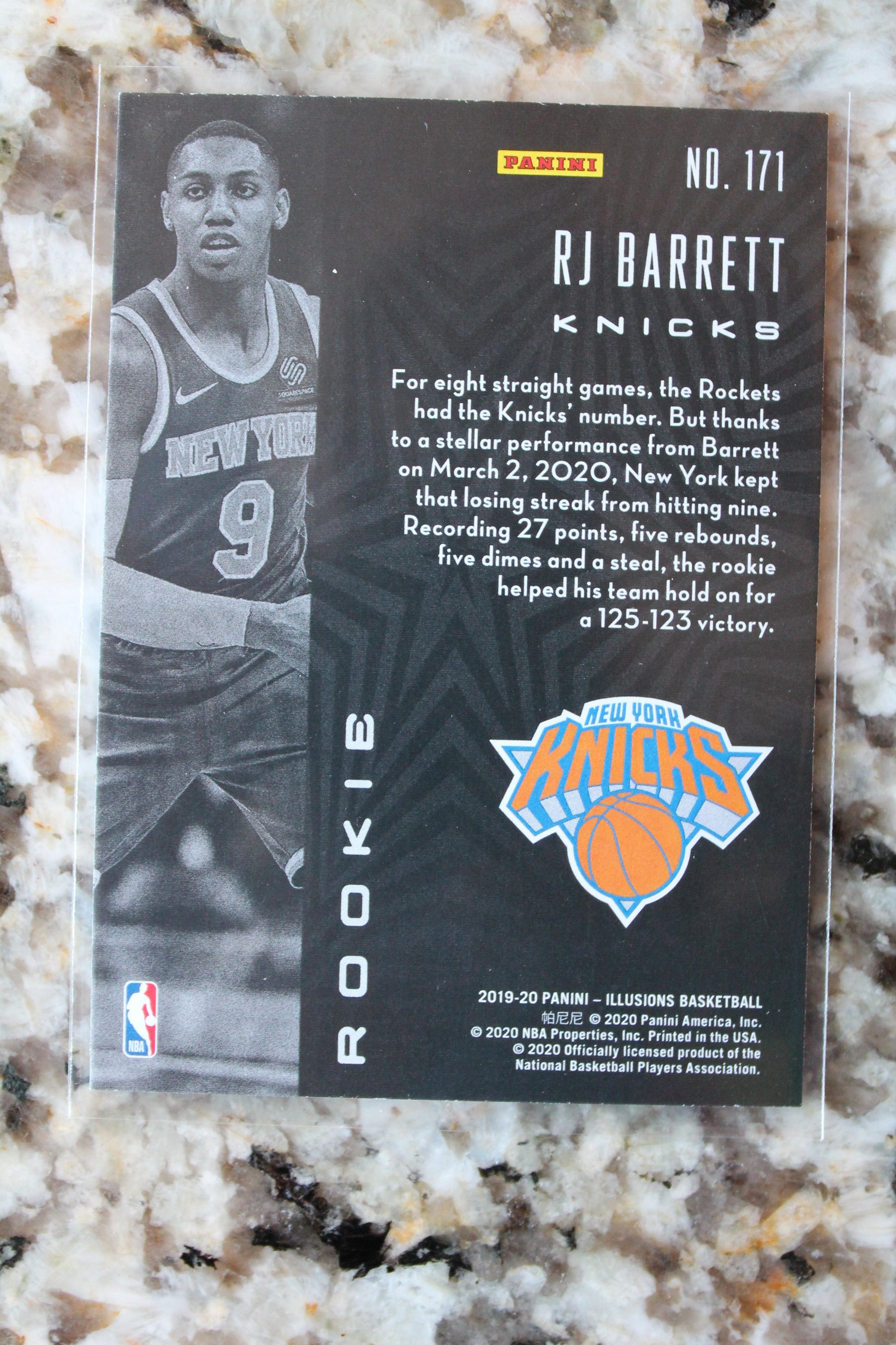 RJ Barrett 2019-20 Panini Illusions Rookie Card