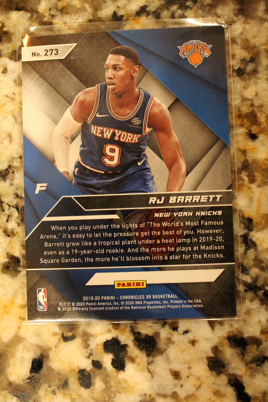 RJ Barrett 2019-20 Panini Chronicles - Bronze XR Rookie Card