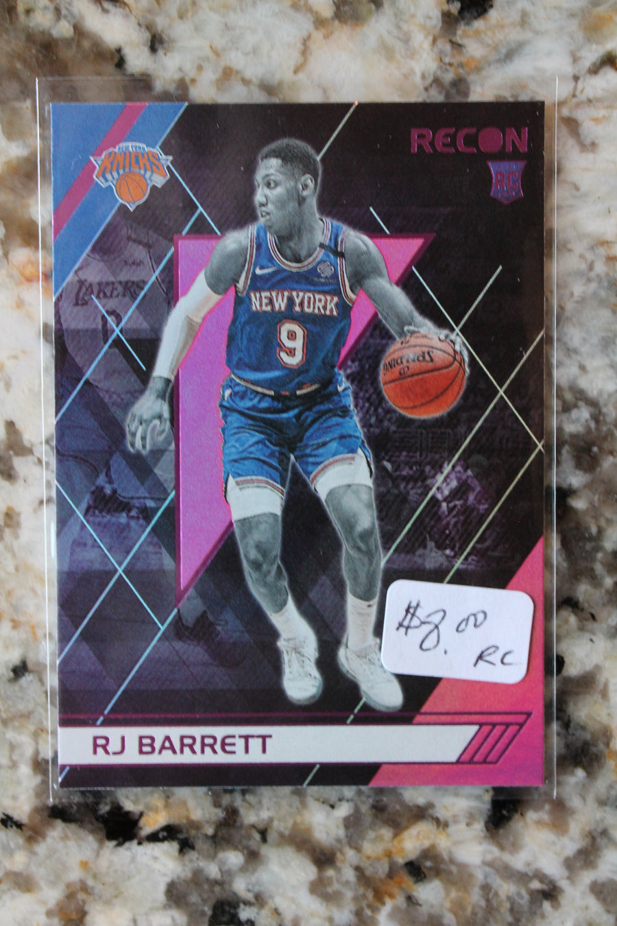 RJ Barrett 2019-20 Panini Chronicles Pink Recon Rookie Card