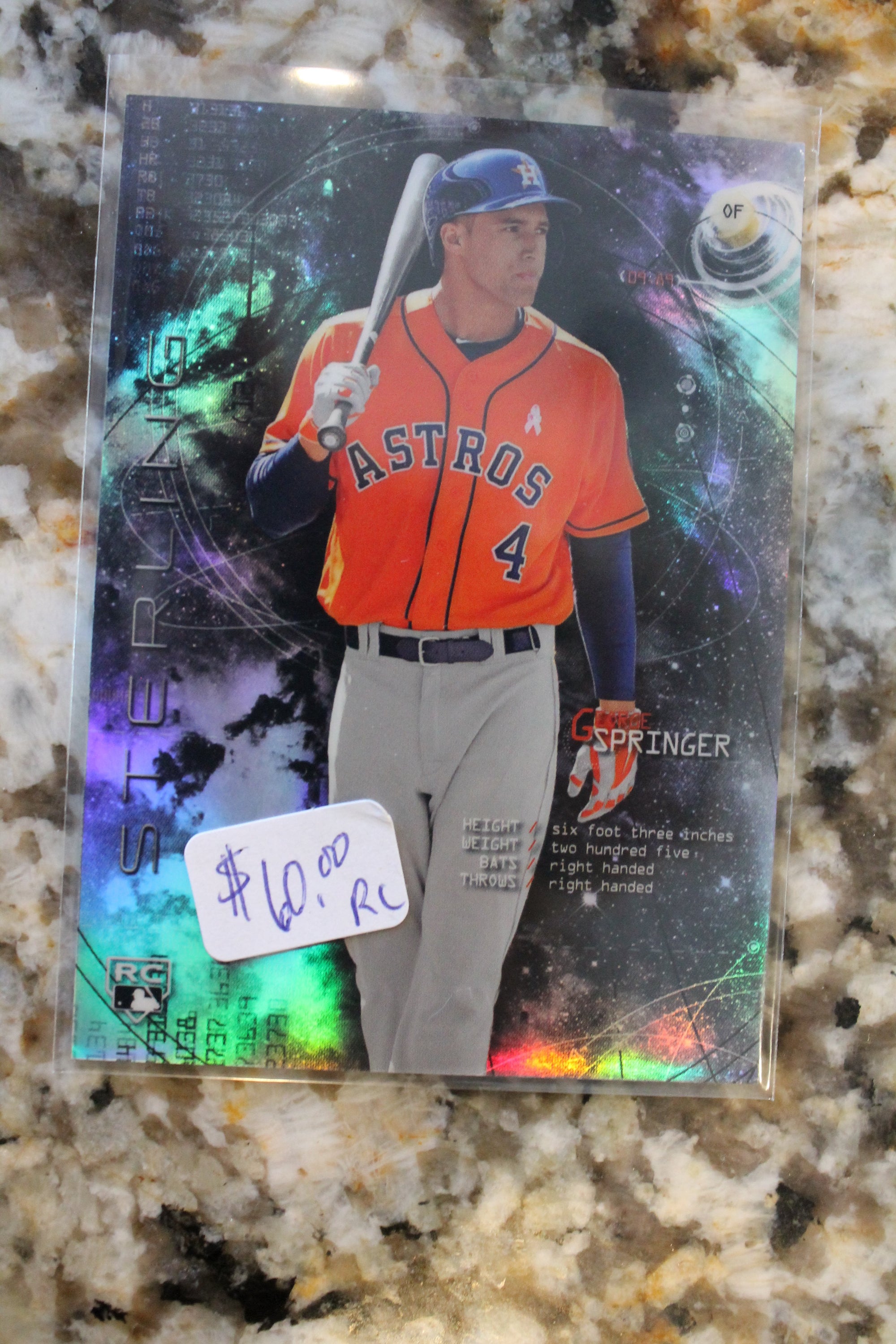 George Springer 2014 Bowman Sterling Rookie Card - Refractor  #010/199