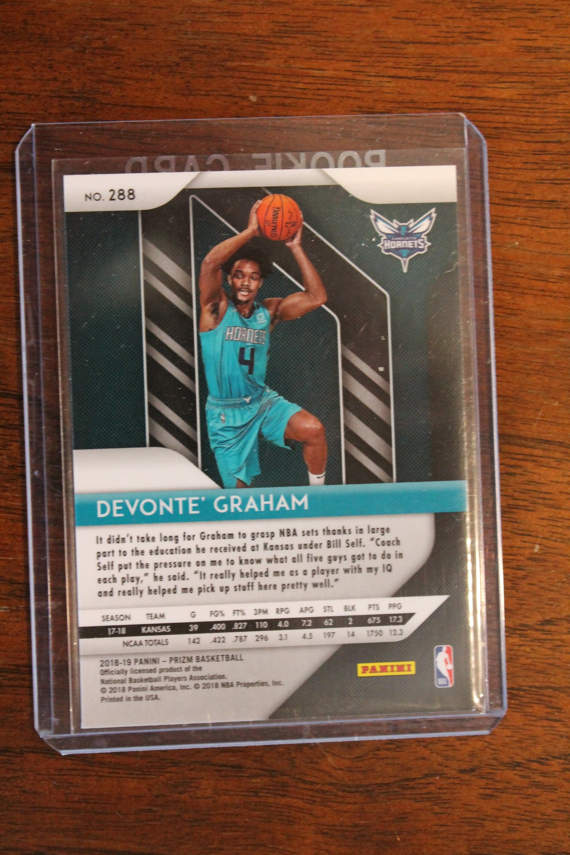 Devonte' Graham 2018-19 Panini Prizm Rookie Card