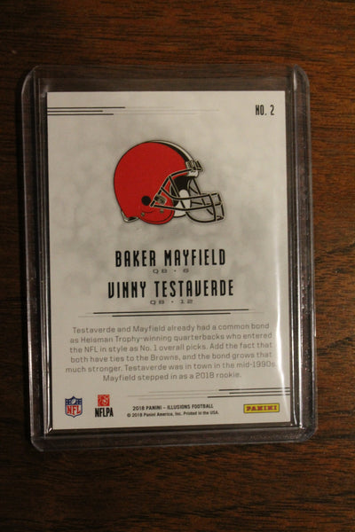 Baker Mayfield 2018 Panini Illusions Trophy Collection Gold Rookie Card #490/499