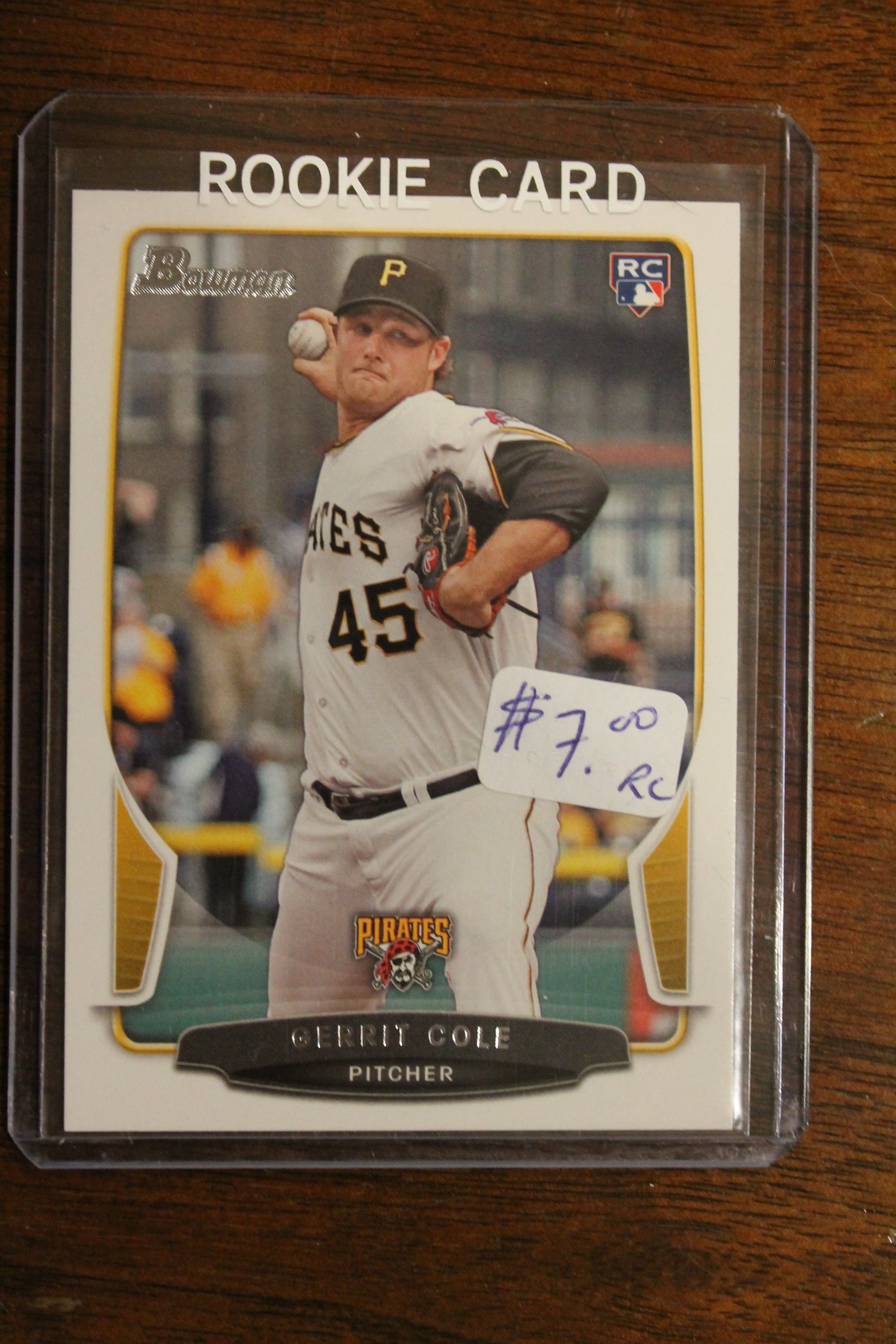 Gerrit Cole 2013 Bowman Draft Picks & Prospects Rookie Card