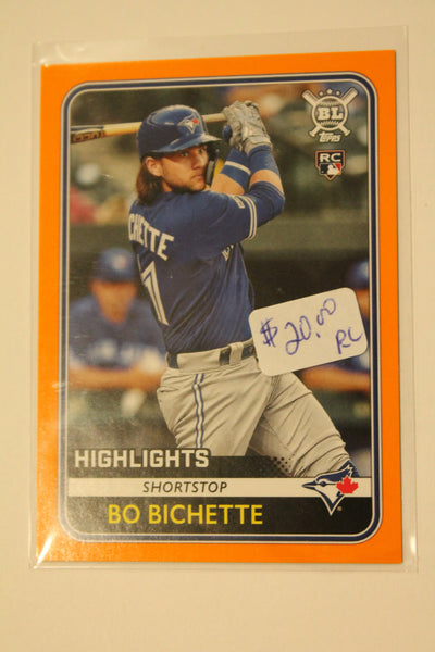 Bo Bichette 2020 Topps Big League Orange Rookie Card