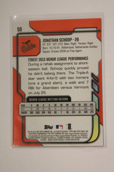 Jonathan Schoop 2014 Topps Finest Rookie Card