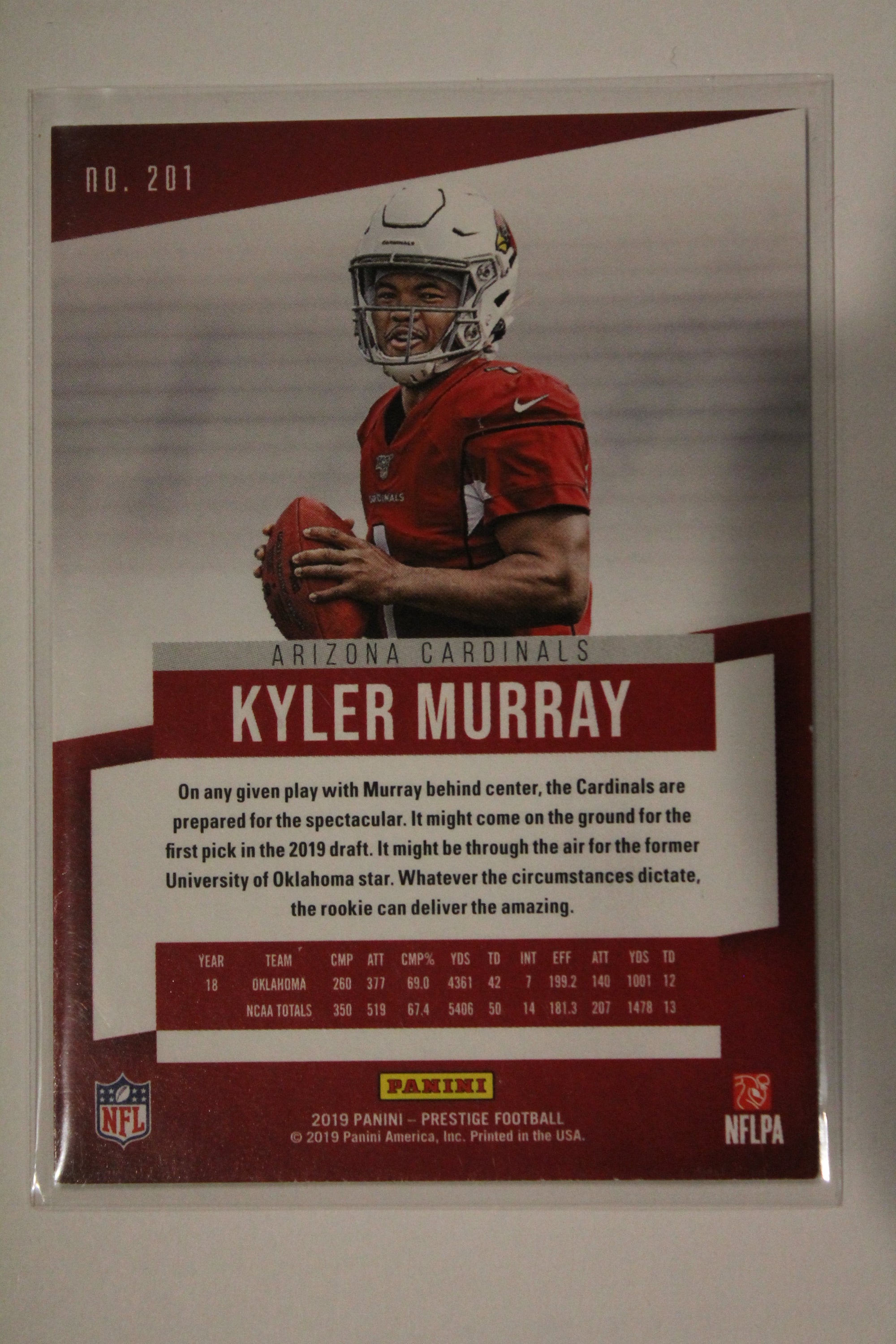 Kyler Murray 2019 Panini Prestige Rookie Card