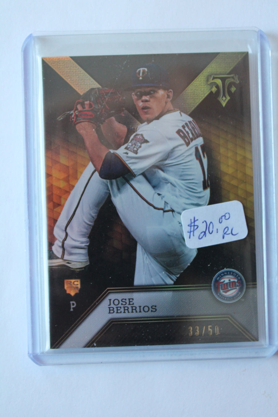 Jose Berrios 2016 Topps Triple Threads Onyx Rookie Card #33/50