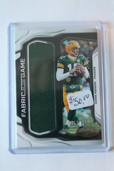 Aaron Rodgers 2019 Panini Certified - Fabric of the Game #FG-AR #029/299