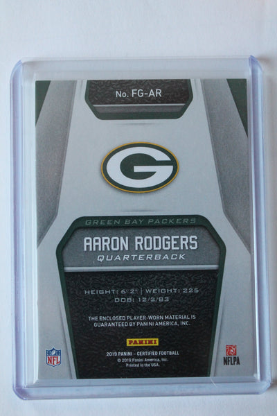 Aaron Rodgers 2019 Panini Certified - Fabric of the Game #FG-AR #029/299