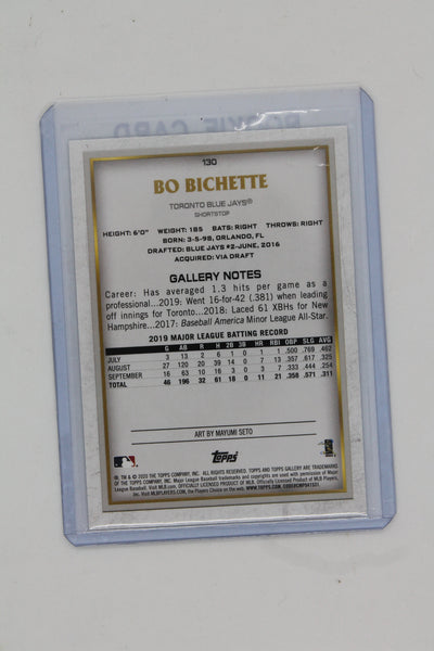 Bo Bichette 2020 Topps Gallery Wood Rookie Card