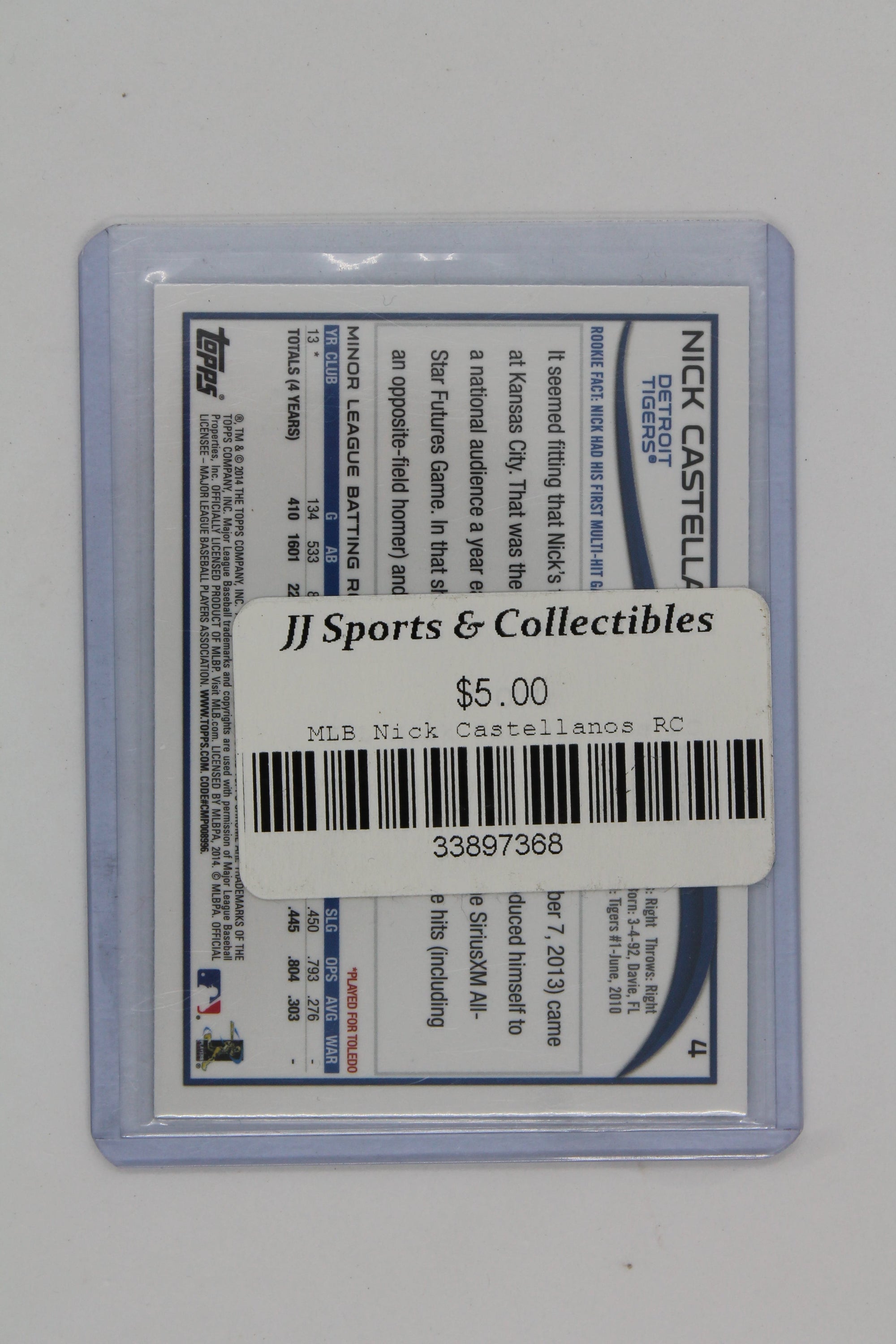 Nick Castellanos Topps Chrome Rookie Card