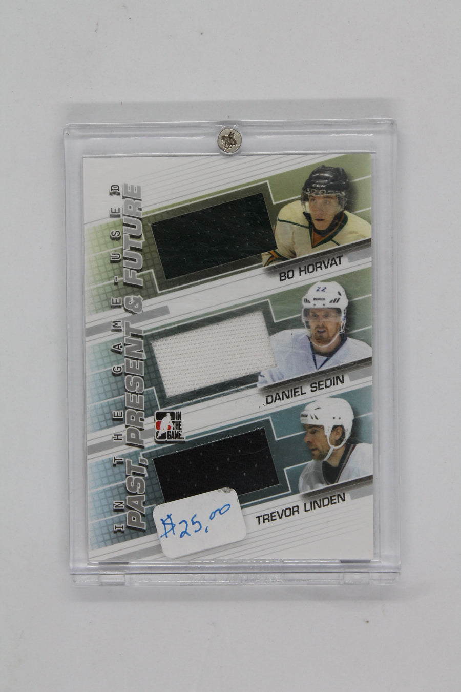 Horvat, Linen, Sedin  2013-14 - ITG Past, Present & Future - Game-Used Jersey Cards