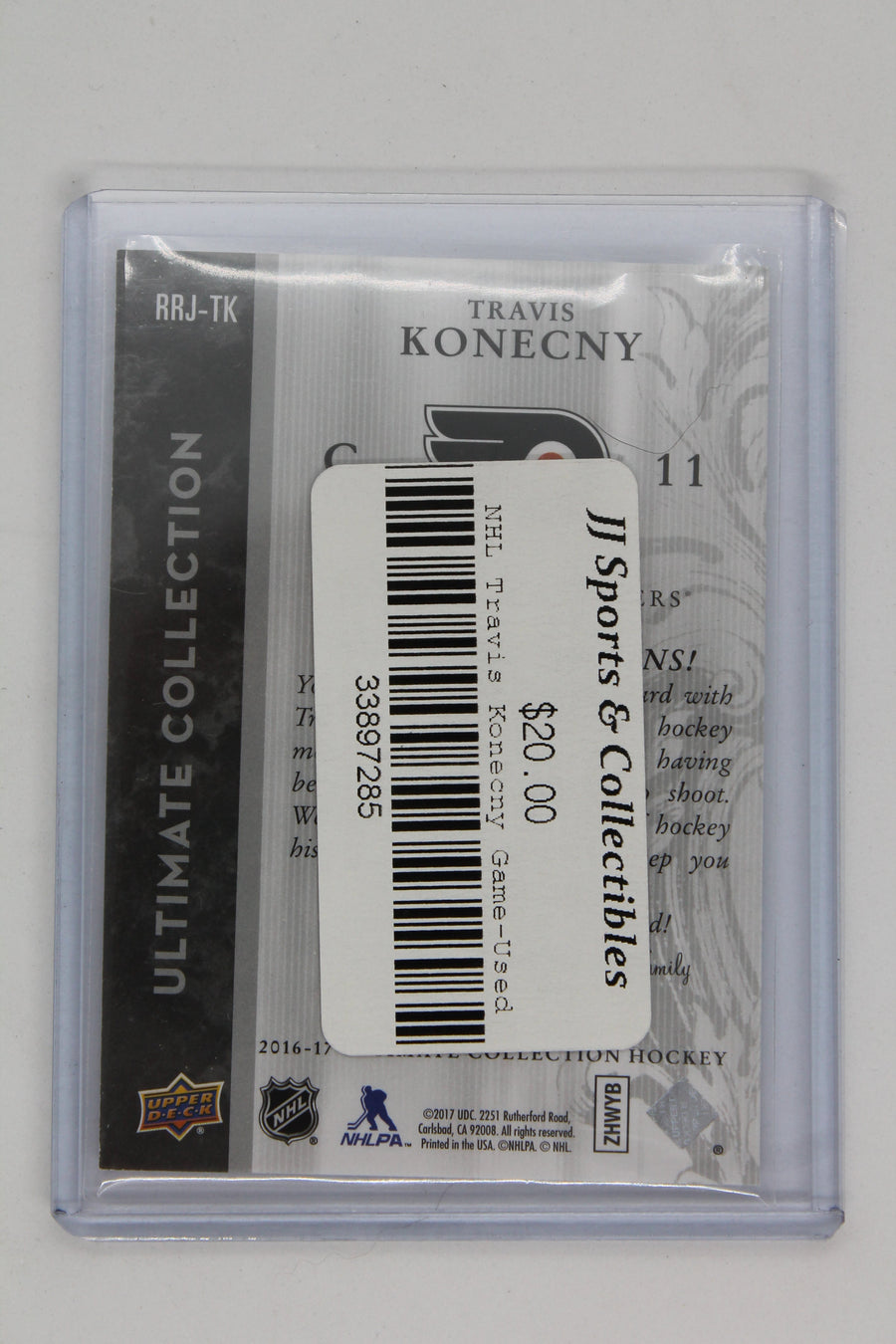 Travis Konecny 2016-17 Ultimate Collection - Ultimate Rookies Jersey Card #2/99