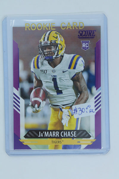 Ja'Marr Chase 2021 Score Purple Rookie Card