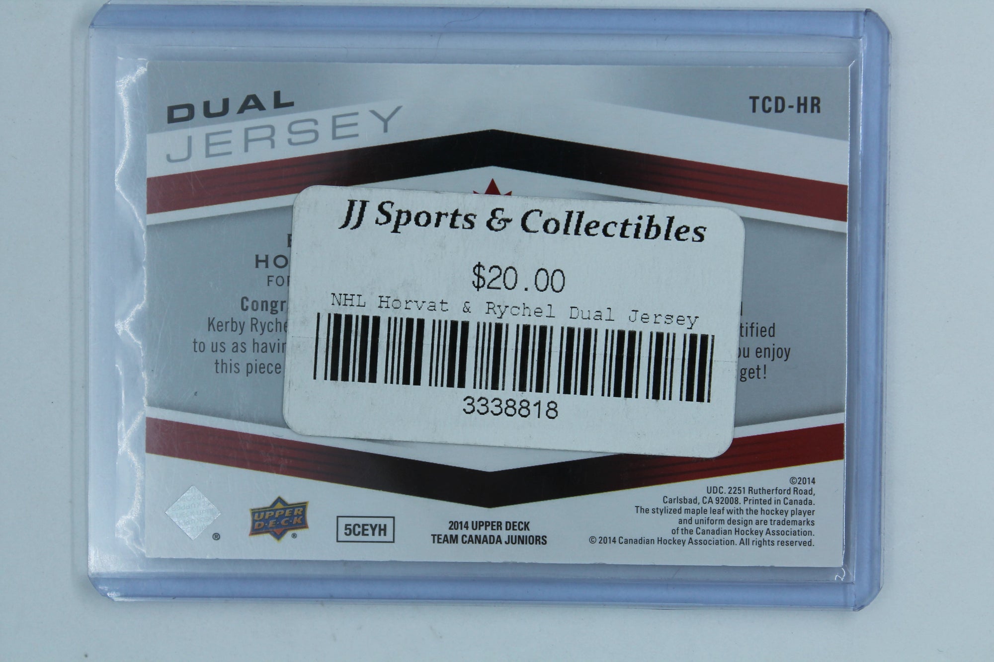 Bo Horvat, Kerby Rychel 2014 Upper Deck Team Canada Juniors - Team Canada Dual Jersey #TCD-HR