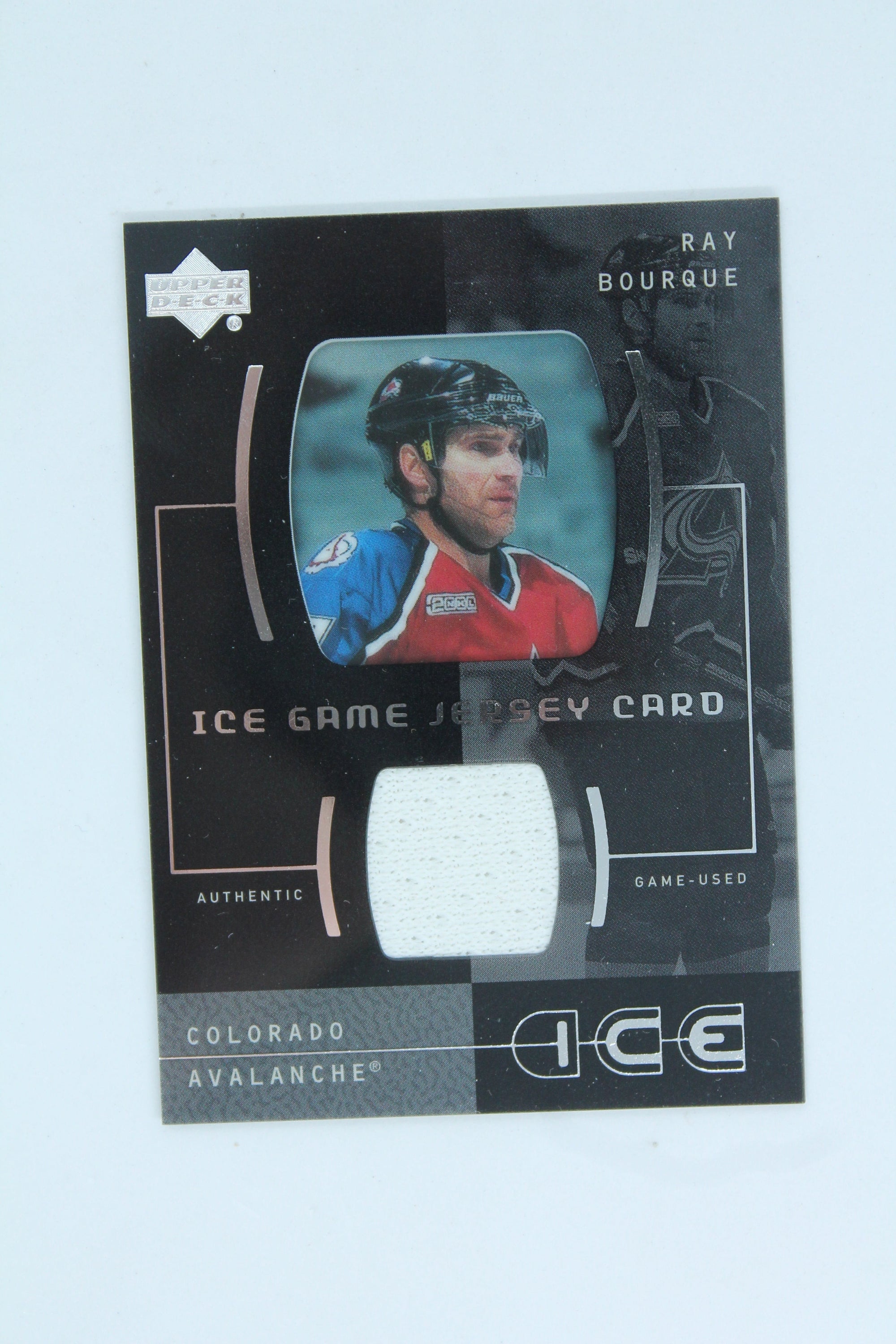 Ray Bourque 2000-01 Upper Deck Ice Game Used Jersey Card #JC-RB