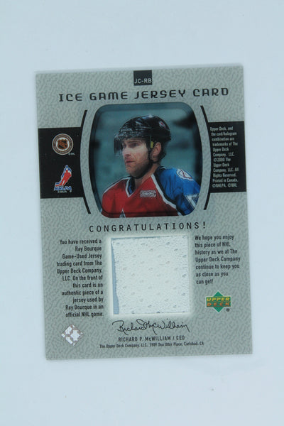 Ray Bourque 2000-01 Upper Deck Ice Game Used Jersey Card #JC-RB