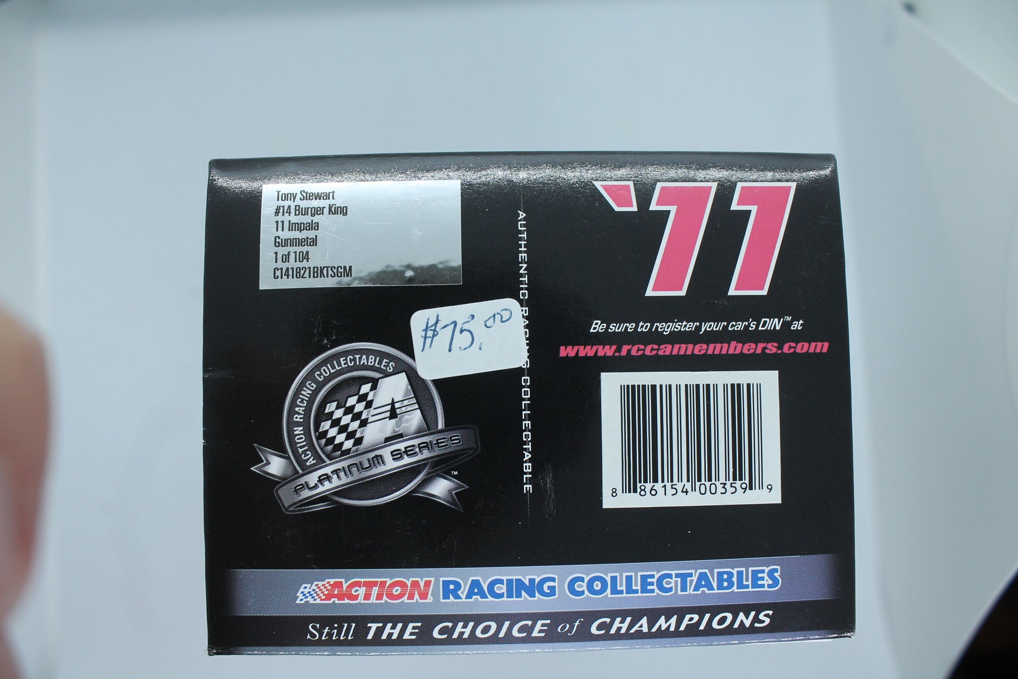 Tony Stewart #14 Burger King 2011 Impala Gunmetal 1:24 Diecast 1 of 104